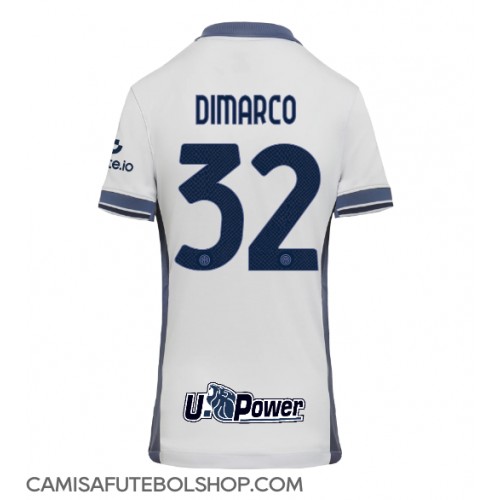 Camisa de time de futebol Inter Milan Federico Dimarco #32 Replicas 2º Equipamento Feminina 2024-25 Manga Curta